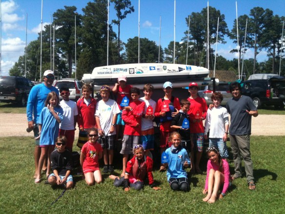 The team with coaches Peter and Edgar Diminich at VA State Champs. 